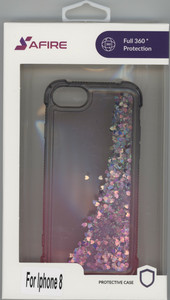 iPhone SE 2022/SE2020/8/7 MM Water Glitter Case Pink & Midnight