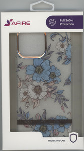 iPhone 12 Pro Max MM Transparent Epoxy Blue Bouquet