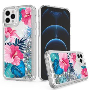 iPhone 11 Water Glitter Design Case Floral D