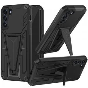 Samsung S22 Alien Design Shockproof Kickstand Magnetic Case Black