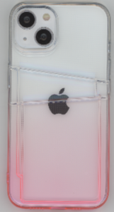 iPhone 13 Dual Pocket Jelly Case Clear Pink