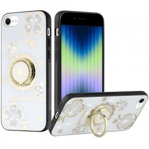 iPhone 14 Pro Max SPLENDID Diamond Glitter Ornaments Case Floral White