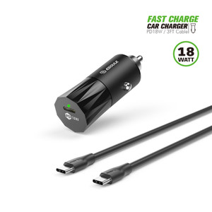 Esoulk 18W PD Fast Charger Car & 3FT C To C Cable