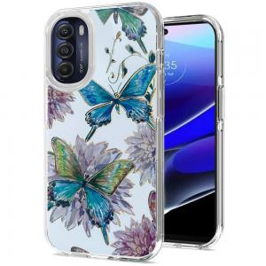 Moto G Stylus 5g 2022 Bronze Gold Layer Case Floral Butterfly