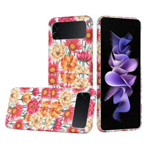 Samsung Z Flip 4 Bliss Floral Solid Design Case Floral Red