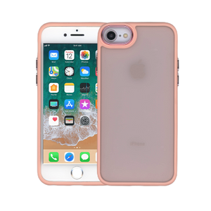 iPhone 14 Plus Thick Acrylic Metal Button Case Pink