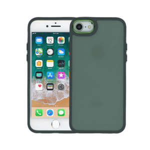 iPhone 13 Pro Max Thick Acrylic Metal Button Case Army Green