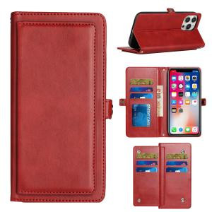 Samsung S23 5G Wallet Premium Vegan Leather Multiple Case Red