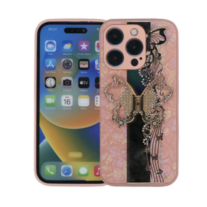 iPhone 14 Pro Bling Butterfly Case Pink