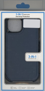 iPhone 15 MM Rugged Case W/ Holster Blue