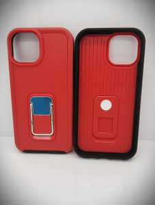 iPhone 15 Plus Armor Case W/ Kickstand Red
