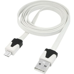 Micro Flat USB Cable White