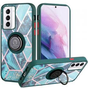 Samsung Galaxy S21 Plus/S30 Plus Magnetic Ring Stand Case  Universe Marble/ Green