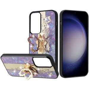 Samsung Galaxy s24 SPLENDID Diamond Glitter Case Enchanted Butterfly Purple