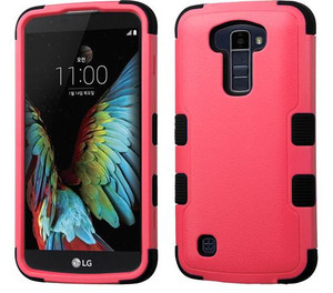 LG K10 MYBAT Natural Pink/Black TUFF Hybrid Phone Protector Cover