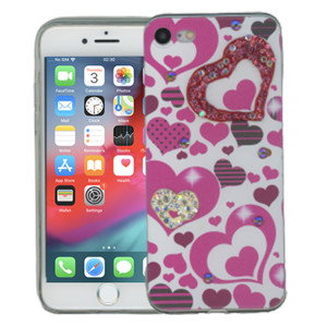 iPhone SE 2022/SE2020/8/7 MM Electroplated Bling Heart