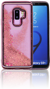 Samsung Galaxy S9 Plus MM Electroplated Water Glitter Case With Stars Rose Gold