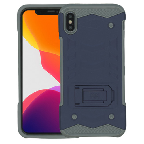 IPHONE XS MAX MM Opal Kickstand Case Navy (Tempered Glass Included)