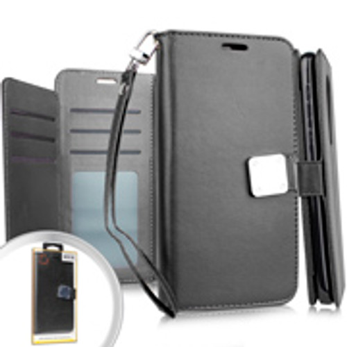 Motorola E6 Premium Folio Wallet Black
