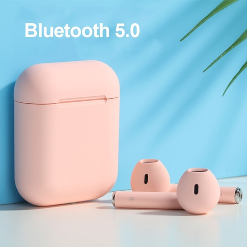 I12 TWS Bluetooth Ear Pods Hot Pink