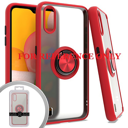 Samsung A01 MM Clear Magnet Ring Stand Red