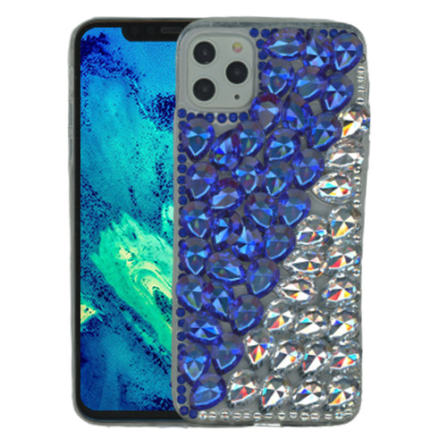 Iphone 11 Pro Max MM 3D Bling Blue With Silver