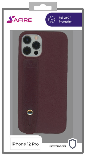 Iphone 12/12 Pro MM Premium Case with Hand Strap Red