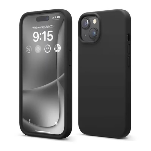 IP 13 Pro Silicone Case Black