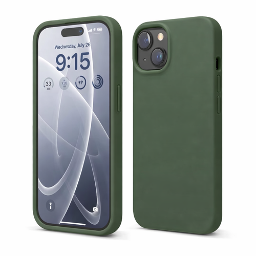 IP 13 Pro Max Silicone Case Midnight Green