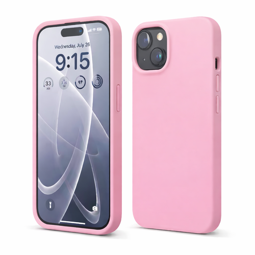 IP 13 Pro Max Silicone Case Baby Pink