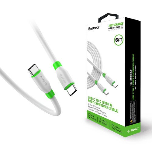 Esoulk Type C to C Cable 6FT White