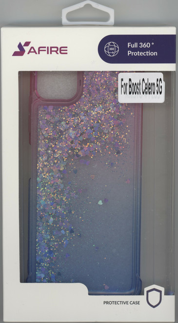 Boost Celero 5g MM Water Glitter Case Pink & Blue