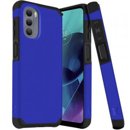 Moto G Stylus 4G 2022 MetKase Original ShockProof Case Classic Blue