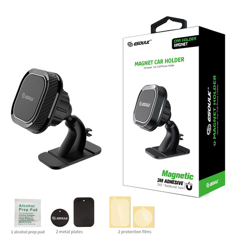 Esoulk Magnetic Car Mount Phone Holder Black