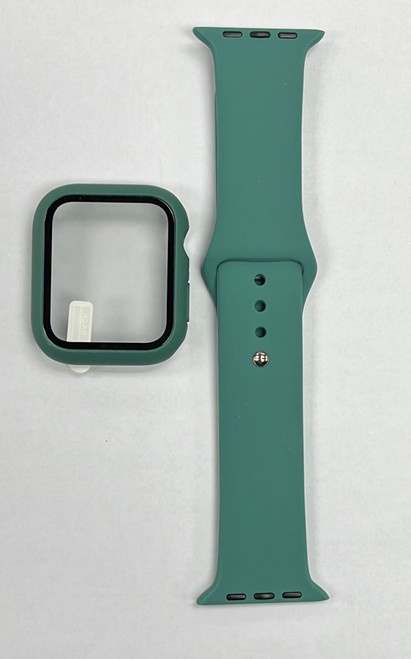 Apple Watch 45mm Case With Silicone Band Midnight Green