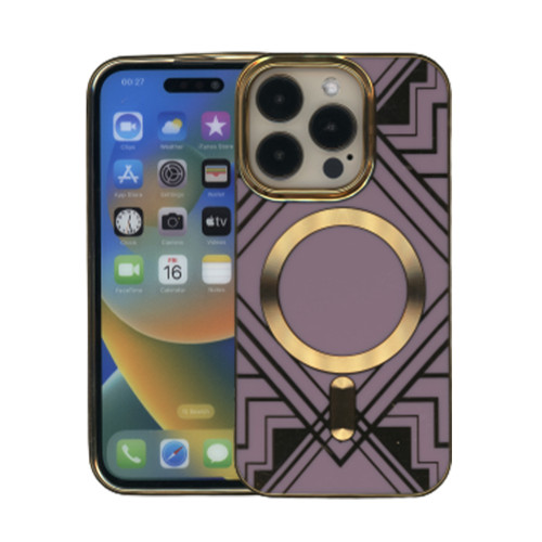 iPhone 14 Plus Electro Marble Mag Case Purple