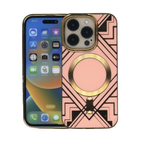 iPhone 14 Plus Electro Marble Mag Case Pink
