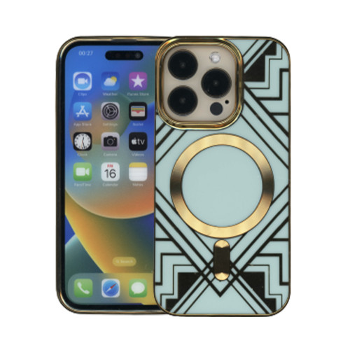 iPhone 14 Plus Electro Marble Mag Case Teal