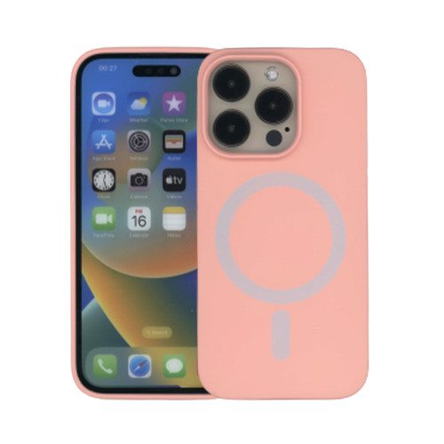 iPhone 14 Pro Max Silicon Mag Case Light Pink