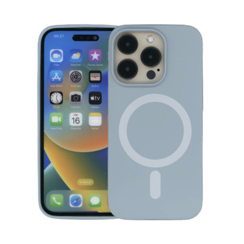 IP 14 Pro Max Silicon Mag Case Baby Blue