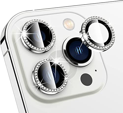iPhone 12/12 Mini Bling Tempered Glass Camera Lens Silver