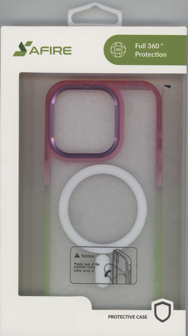 iPhone 15 Pro Max Magsafe Rainbow Clear Hybrid Teal