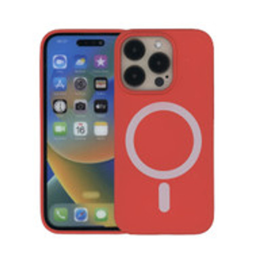 iPhone 15 Plus Silicon Mag Red