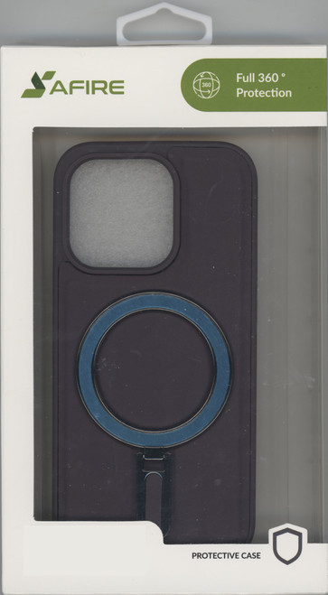 iPhone 15 Pro Max Silicon Mag Case with Kickstand Purple

