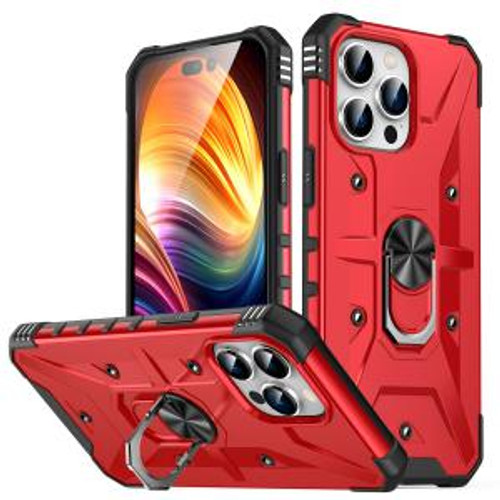 iPhone 11 Lone Unique Magnetic Ring Stand Case Red