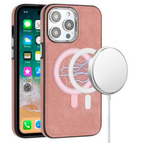 iPhone 11 Fashion Chrome Mag Leather Hybrid Case Pink