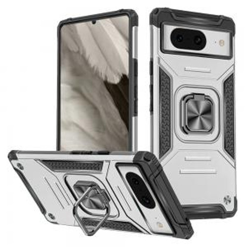 Pixel 8 5G Robust Magnetic Kickstand Case Silver