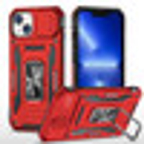 Iphone 15 Pro Max Utter Tough Metal Ring Hybrid Case Red
