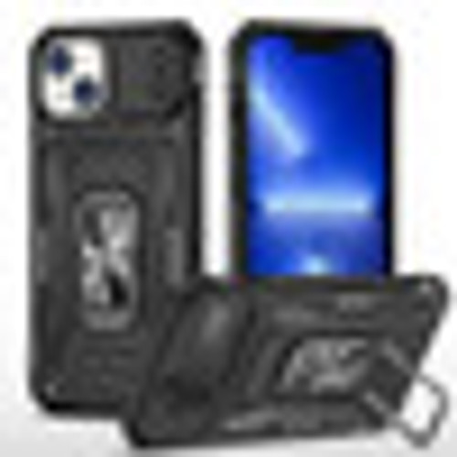 Iphone 13 Pro Max Utter Tough Metal Ring Hybrid Case Black
