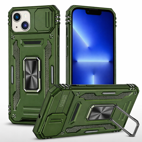 IP 12 Utter Tough Metal Ring Hybrid Case Army Green